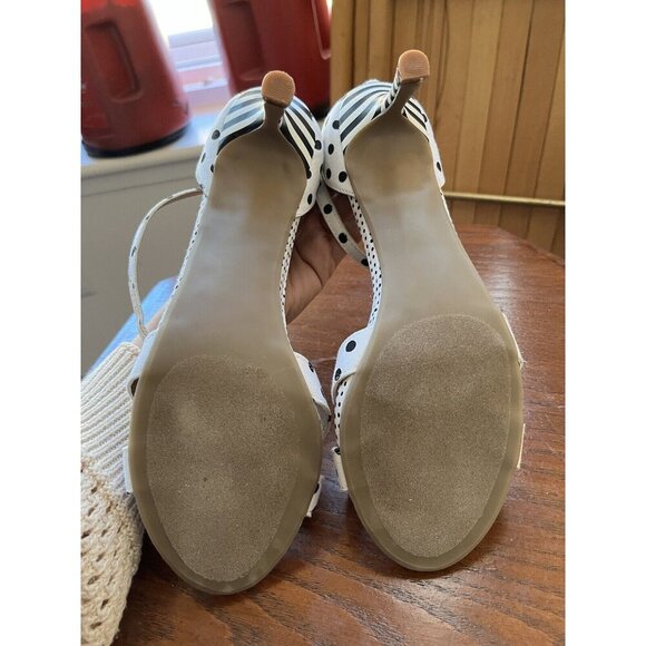 Betsey Johnson JORDAN Moody Fruit Embellished Polka Dot Heeled Sandals - Picture 5 of 8